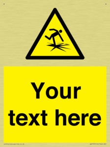 Custom warning thin ice